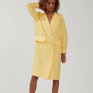 The Bright Side by Rocky Barnes Dusk Blazer Dress Sun Yellow Size Small